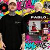 2025 Summer Rap Singer Pablo Albor Á N Global Tour Tshirt Mens Womens Hip Hop Street Cotton Short Sleeve Casual Tshirt
