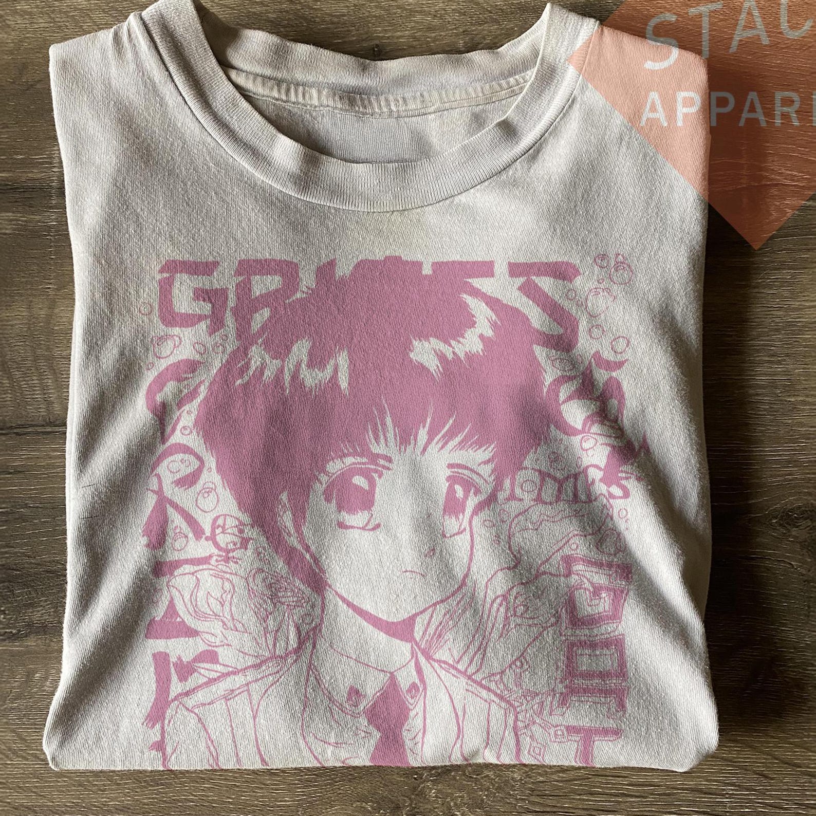 Ограниченная серия хлопковой футболки Grimes - Аниме-девушка Grimes Унисекс XL
