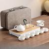 Travel Tea Set Portable Outdoor Carrying Bag Ceramic Complete Camping Kung Fu Tea Set