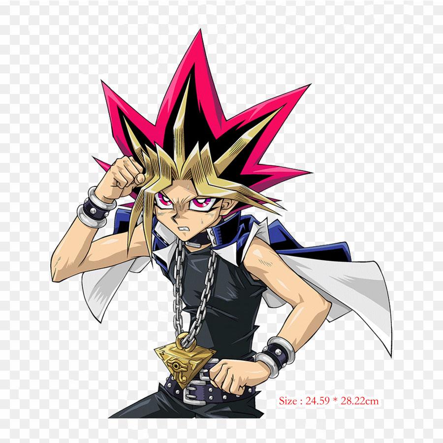 Yugi Mutou Art Iron On Patches For Clothing Applique Stickers On Clothes Heat-Sensitive Custom Patch