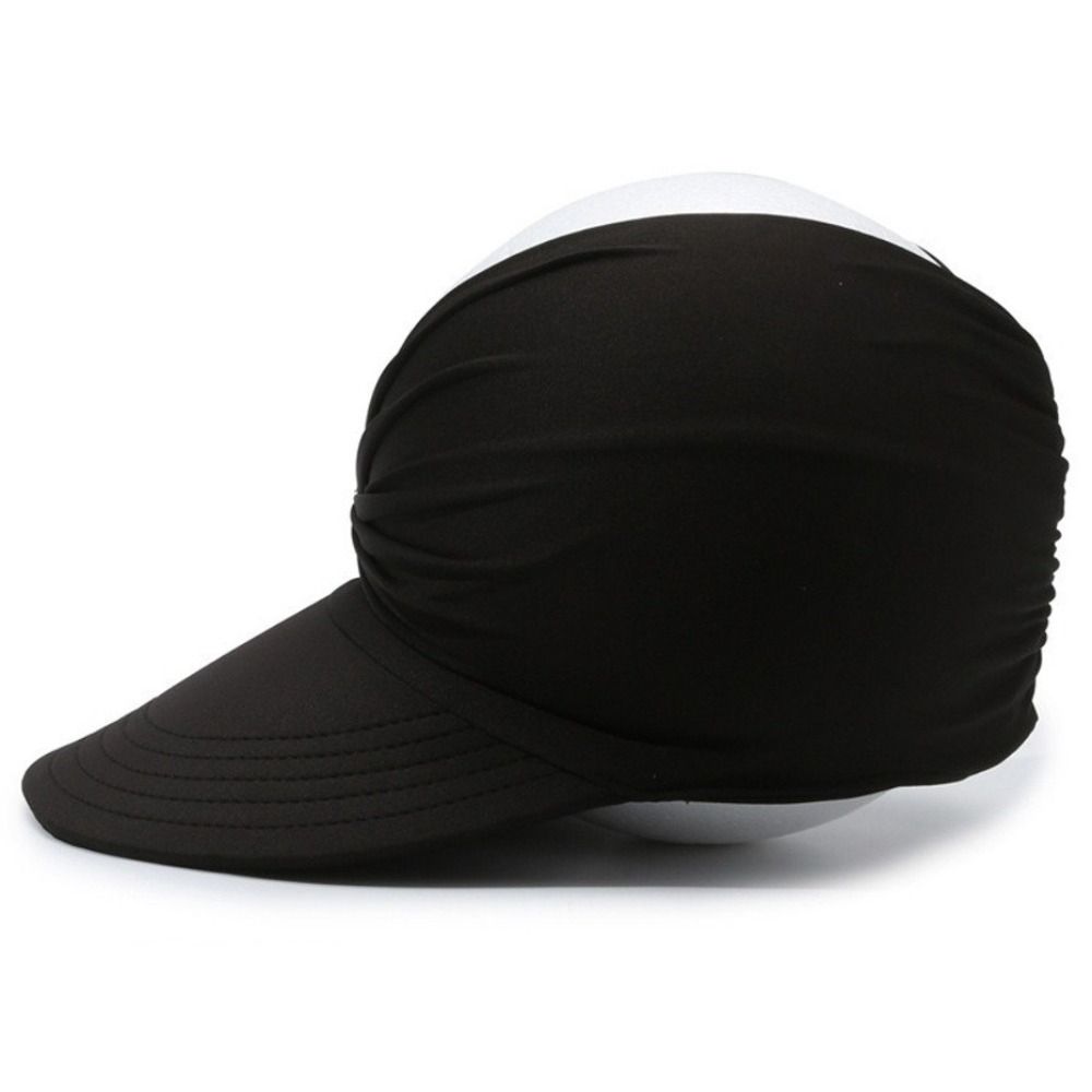 Empty Top Women Beach Sun Hat Wide Brim Outdoor Sports Hat Solid Color Baseball Cap Outdoor Sport