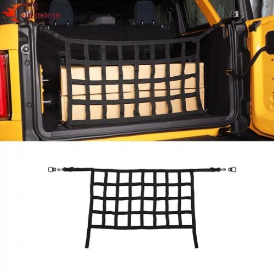 Rear Trunk Organizer Mesh Car Cargo Protect Net Kit for Ford Bronco + 4 Door