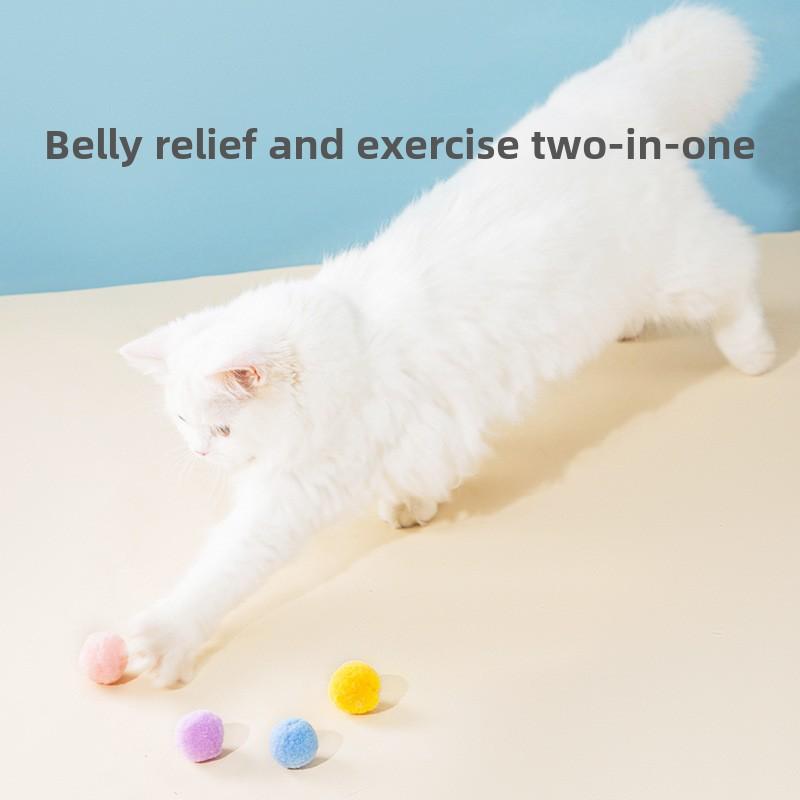 Katzen-Pompon-Spielzeug, Katzen-Selbstbeschäftigung, Langeweile-resistent, Bissfest, Reiz-Katzenstäbe, Kätzchen, Kätzchen, Hundespielzeug, Haustierbedarf