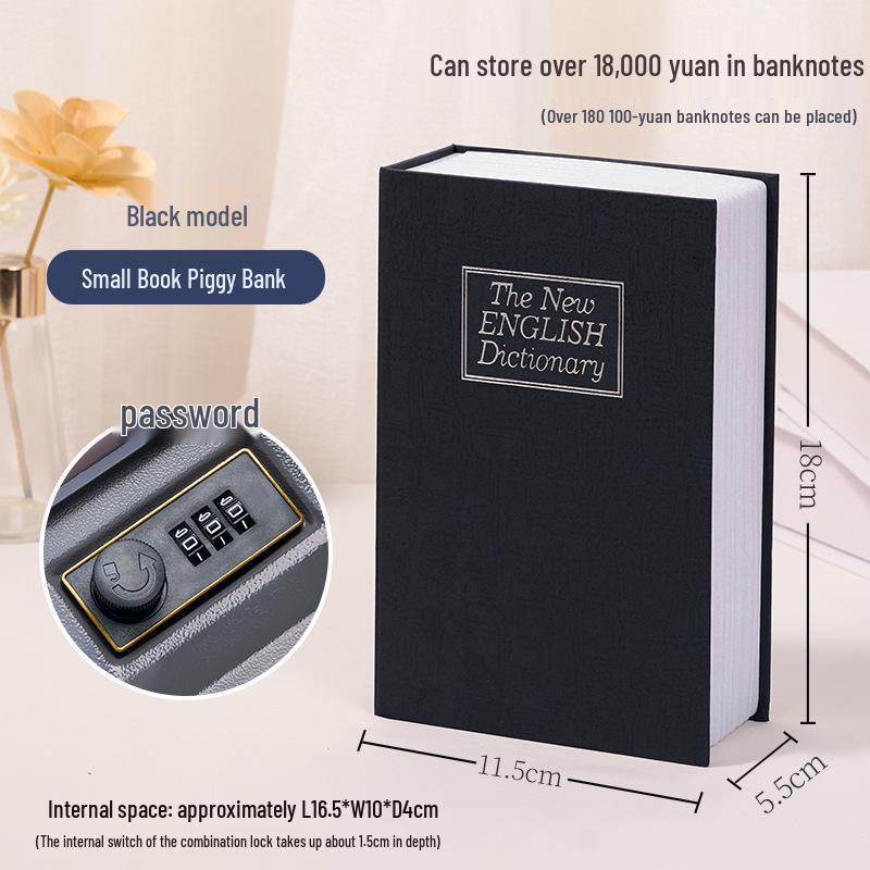 Book Piggy Bank Cabinet: Secure Password Safe for Kids 2025