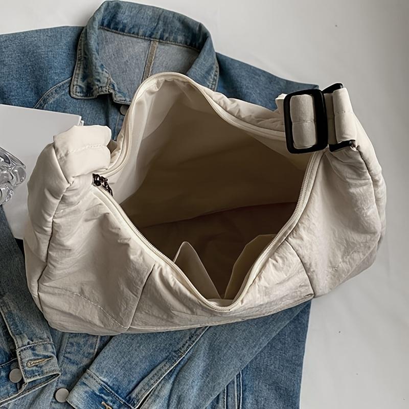 Nylon-Umhängetasche mit weichem Griff Leicht, Verstellbarer Riemen, Reißverschluss, Weiches Gewebe Perfekt für Alltag, Einkaufen, Reisen und Outdoor-Aktivitäten