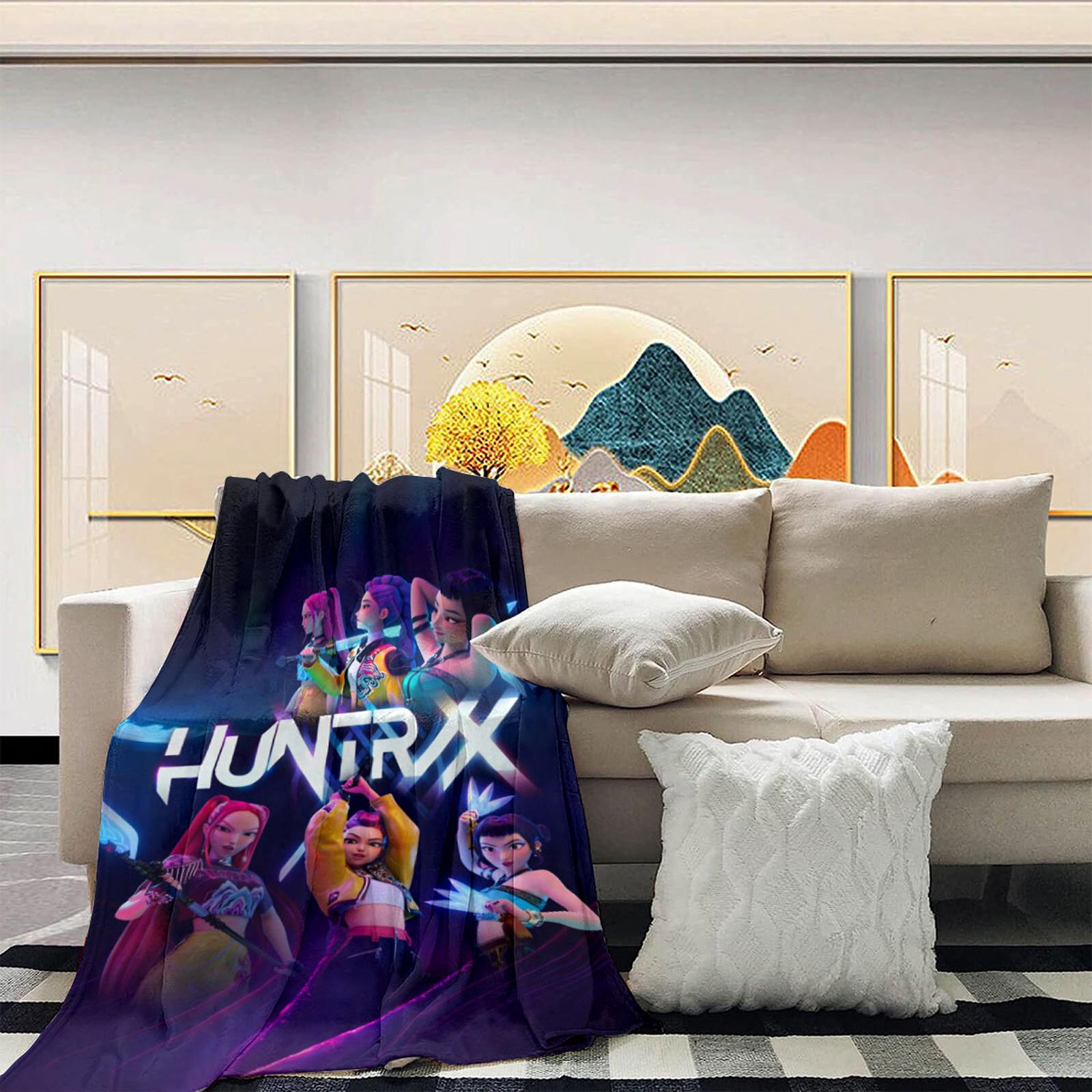 

This Cozy Blanket Features A And Print Inspired By Witcher Girls, Showcasing The Characters In Action. One Size