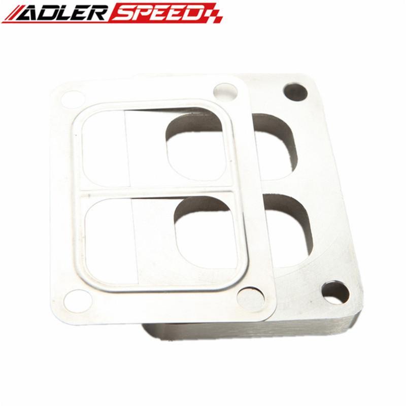 304 Stainless Steel T6 Divided Turbo Inlet Weld Flange 1/2" Thick & Gasket