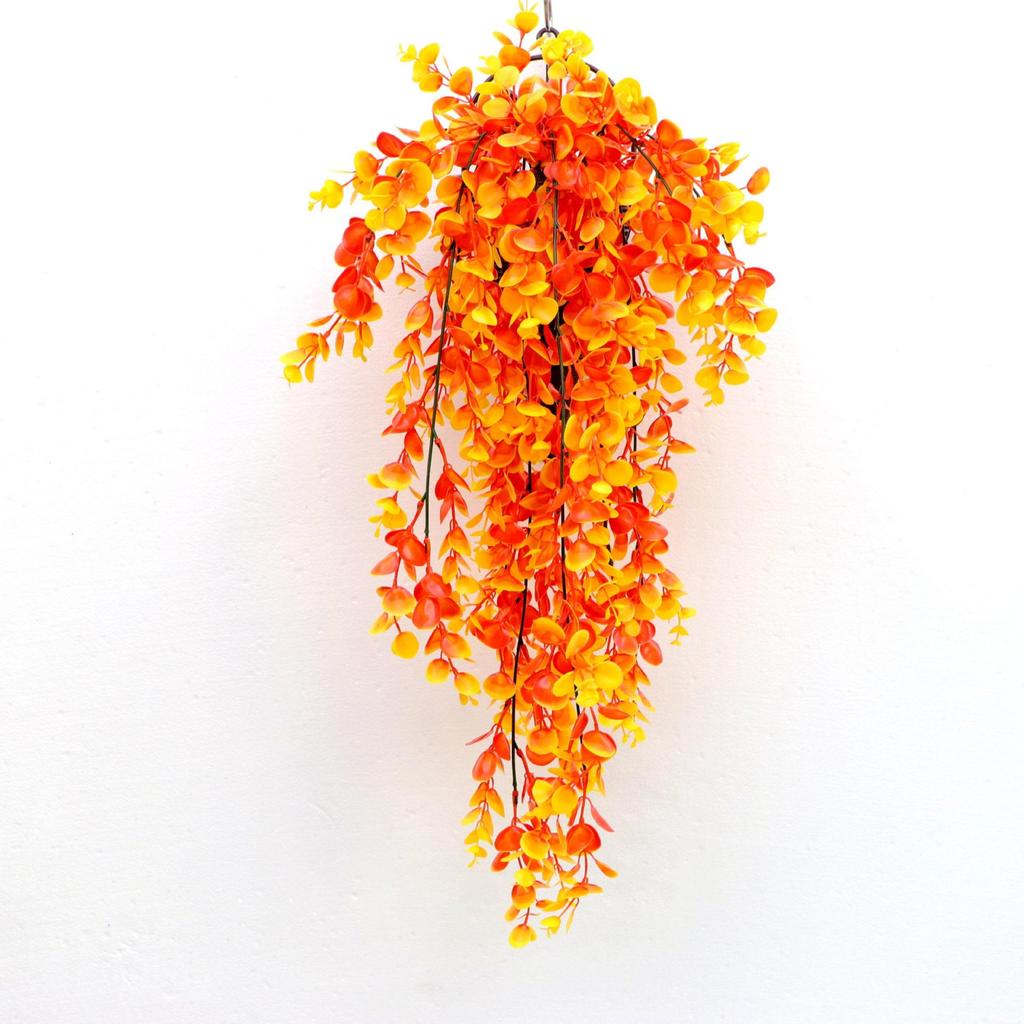 Artificial Eucalyptus Vine with Leaves and Flowers - Scenic Wall Hanging Decoration.