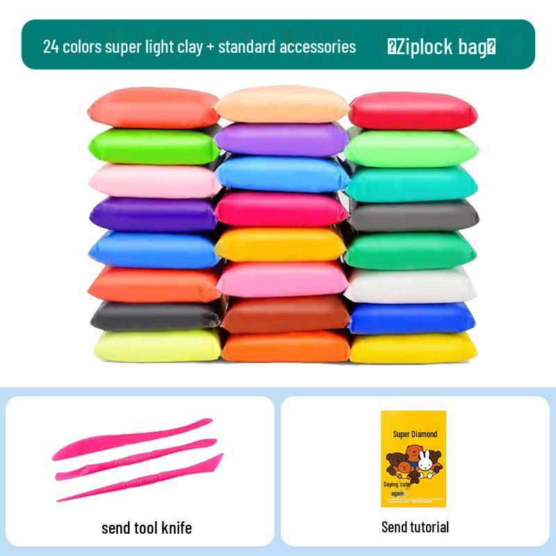 36 Colors Super Light Play Dough & 24 Colors Space Clay - DIY Modeling Clay Toys for Kids