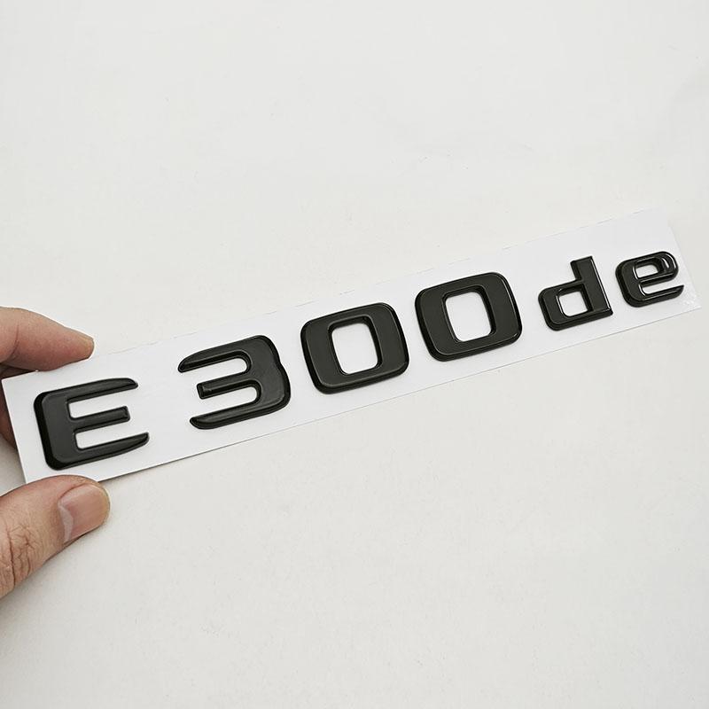 3D ABS Car Letters Logo E300e E300de Badge Sticker Rear Trunk Emblem Decals For Mercedes Benz E300e E300de W213 S213 Accessories