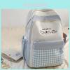 Nylon Student Backpack With Geometric Pattern And Embroidery For College And High School Girls And Boys