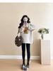 Plus Size Maternity Sweatshirt Set: Medium-Length, Loose Fit for Spring & Autumn