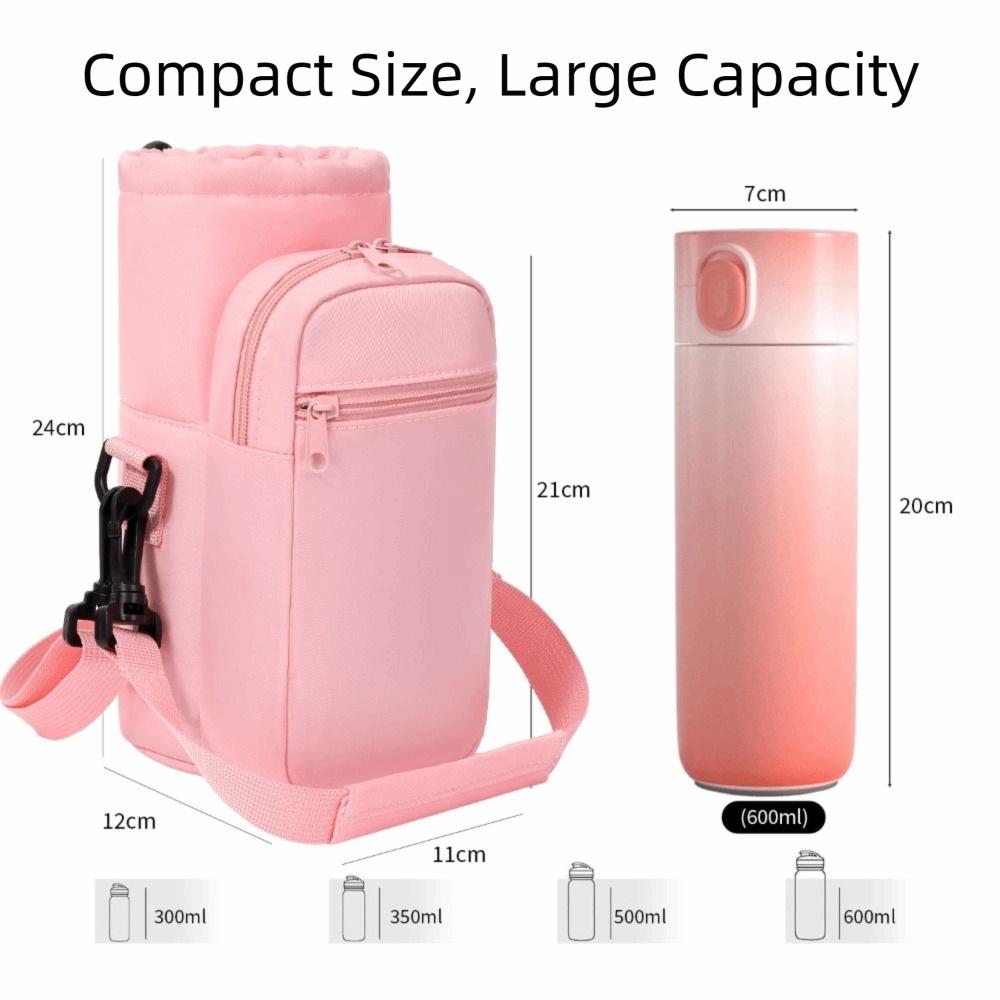 With Phone Pocket Water Cup Bags Handfree Vacuum Cup Bag New Water Bottle Holder Pouch  Unisex