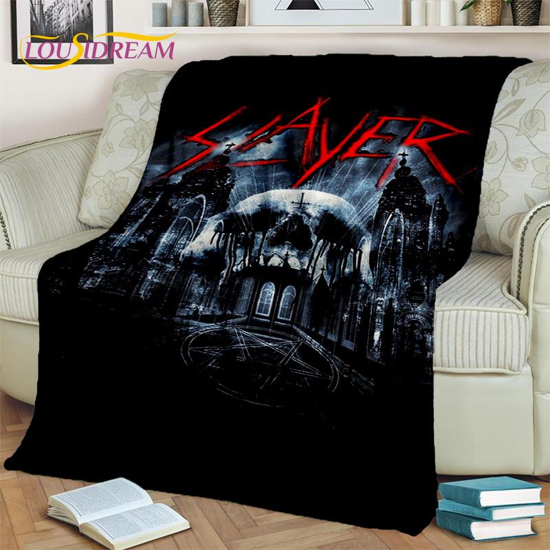 Rock Heavy Metal Slayer Band Blanket,Soft Throw Blanket for Home Bedroom Bed Sofa Picnic Travel Office Rest Cover Blanket Kids