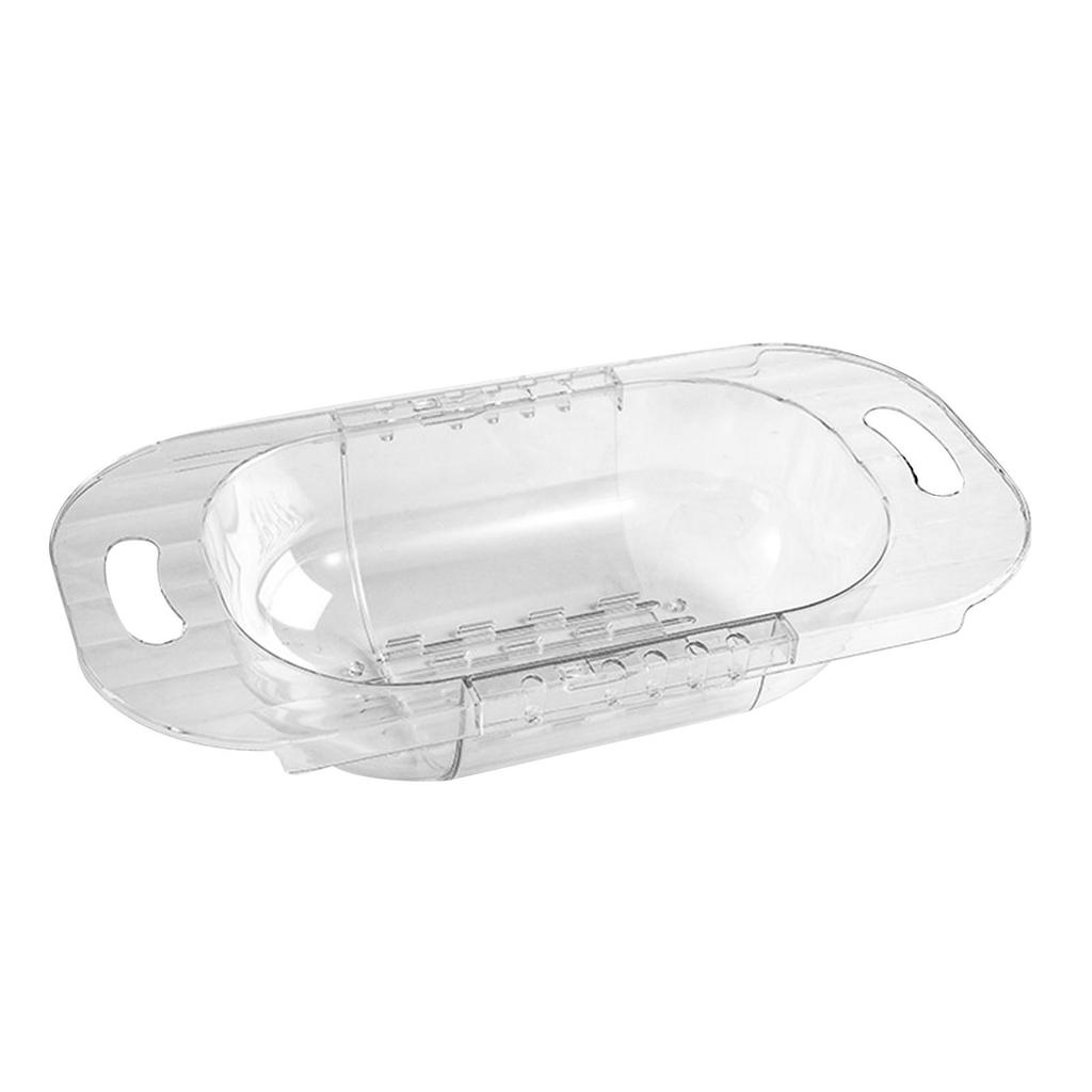 Extendable Strainer Basket Household for Dishes Pasta Drain Vegetables Clear