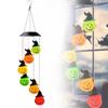 ABBP-2X Halloween Pumpkin Solar Wind Chimes Pumpkin Solar Lights Wind Chimes Waterproof Hanging Pumpkin String Lights