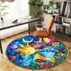1pc Sunflower Moon Round Chair mat Area Rug - Non-Slip, Floor Mat for Office, Bedroom, and Indoor Decor c1125328