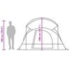 Tunnel Family Tent for 8 Persons Grey and Orange Waterproof