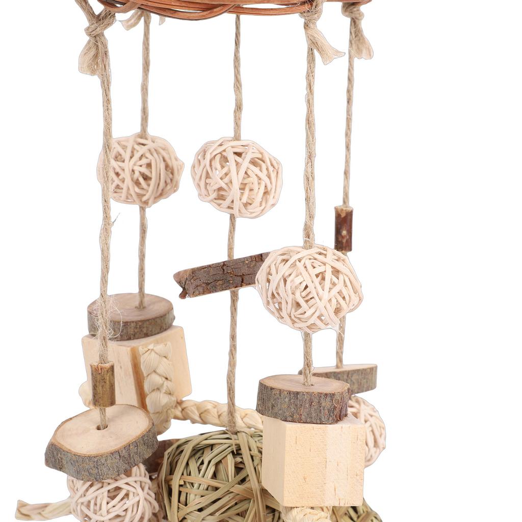 Hanging Rabbit Chew Toys Wood Bunny Cage Treats Teeth Grinding  for Hamster Teeth Grinding Rabbit Teeth Grinding