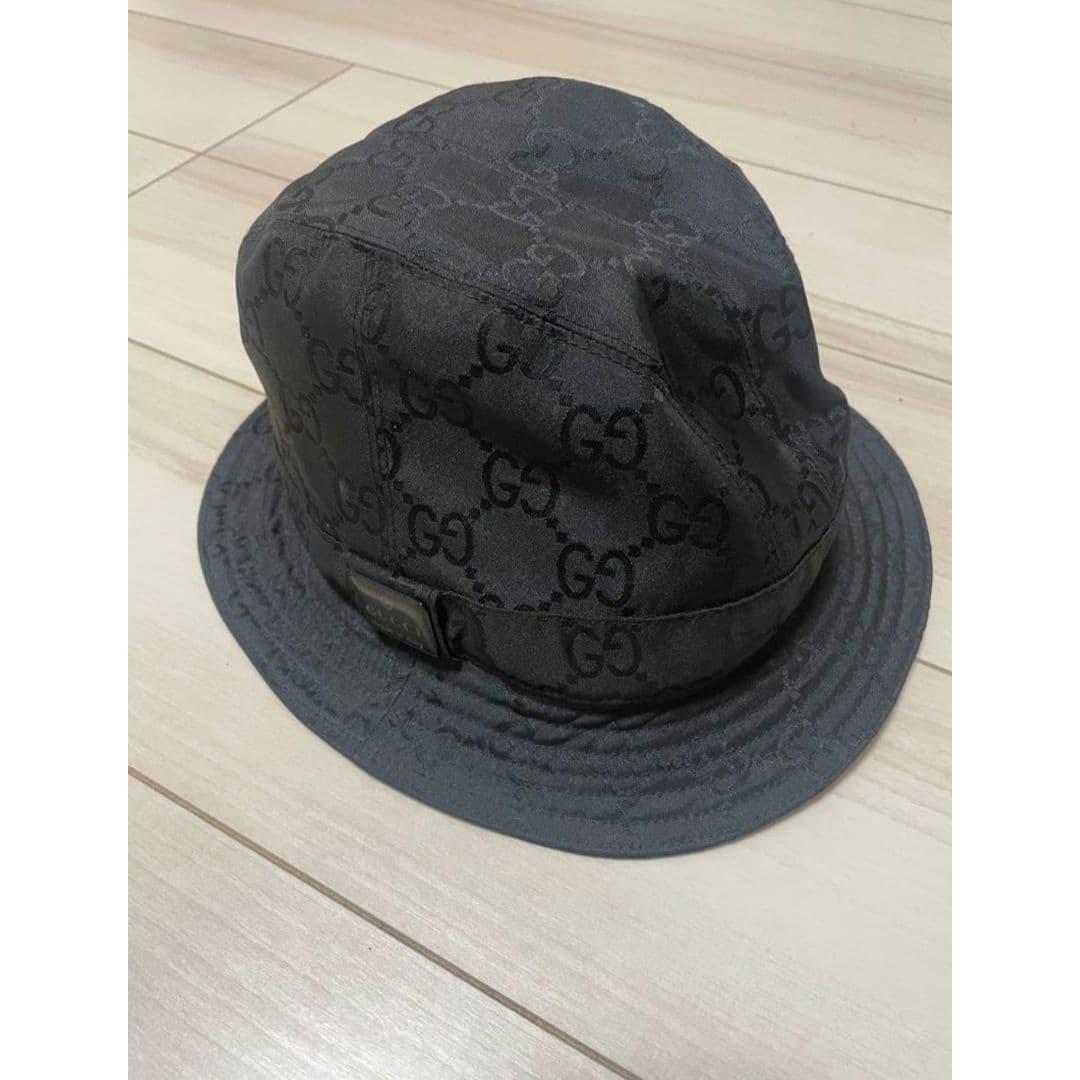 Used Price reduction!! GUCCI black GG pattern hat