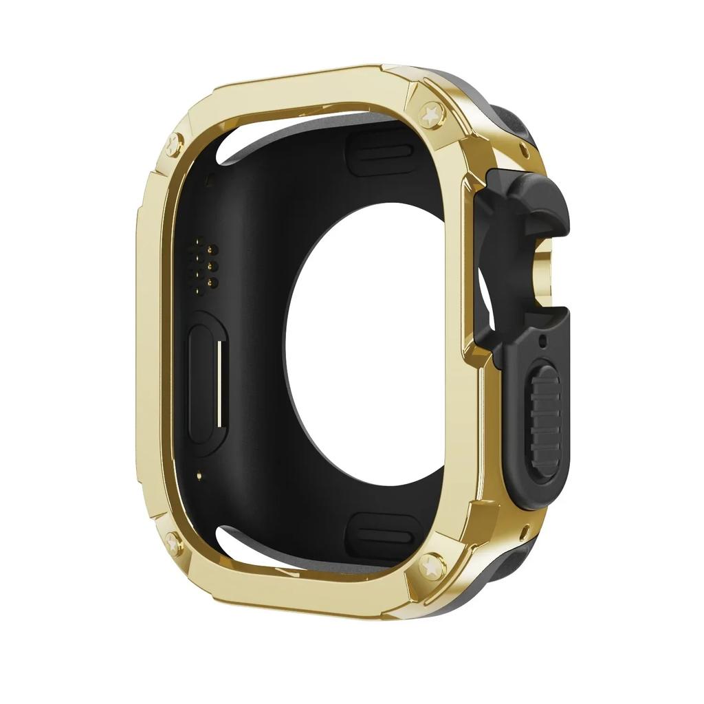2 In 1 Case for Apple Watch Series 10/9/8/7/SE/6/5/4 Ultra 46mm 42 45 40 44 49mm TPU + PC Shockproof Protector Bumper for Iwatch