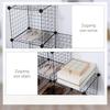 Metal Cube Shelf, Adjustable Cube Cabinet for Clothes, Books, Toys, Flexible, 109L x 37W x 109H cm, Black