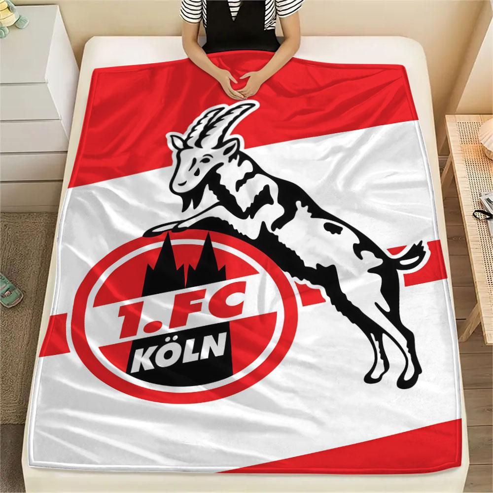 1. FC Köln Printed Flannel Blanket, soft throw for bedroom sofa, washable, fan merchandise, great gift.