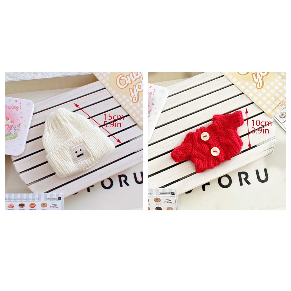 Lalka Wełniana Czapka dla 15cm Labubu Czapka Kawaii Śliczne Akcesoria dla Lalki Zabawki dla Dzieci Dziewczynek