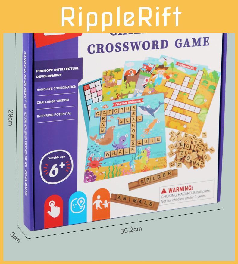 Wooden Word Chain Puzzle Game For Kids Educational Learning Toy