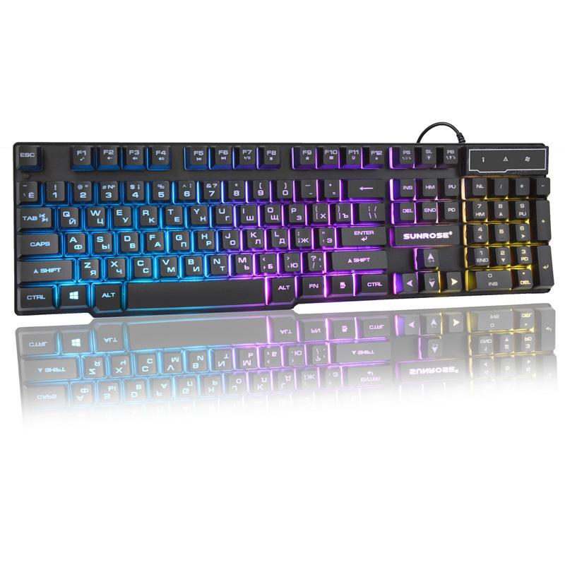Spanish Keyboard Illuminated Gaming Pc Keyboards Computer Gamer Usb with ñ Led Clavier Wired Luminous By Cable