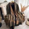 Spring, Imitation Cashmere Scarf Women'S Fashion Ethnic Style Cashew Fringed Long Scarf Shawl