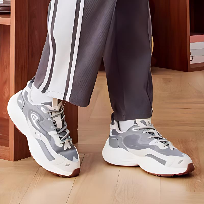 Anta Star Retro Casual Fleece Non-Slip Warm Low-Top Dad Shoes Women sneaker Gray 922348836-9