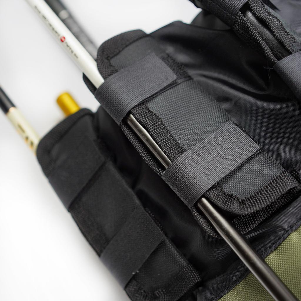 Sac de Tackle pour Canne à Pêche Grande Capacité Sacs de Rangement pour Cannes à Pêche Filet de Pêche Sac de Transport pour Cannes à Pêche de Voyage Étui Portable pour Canne à Pêche pour Pêcheur