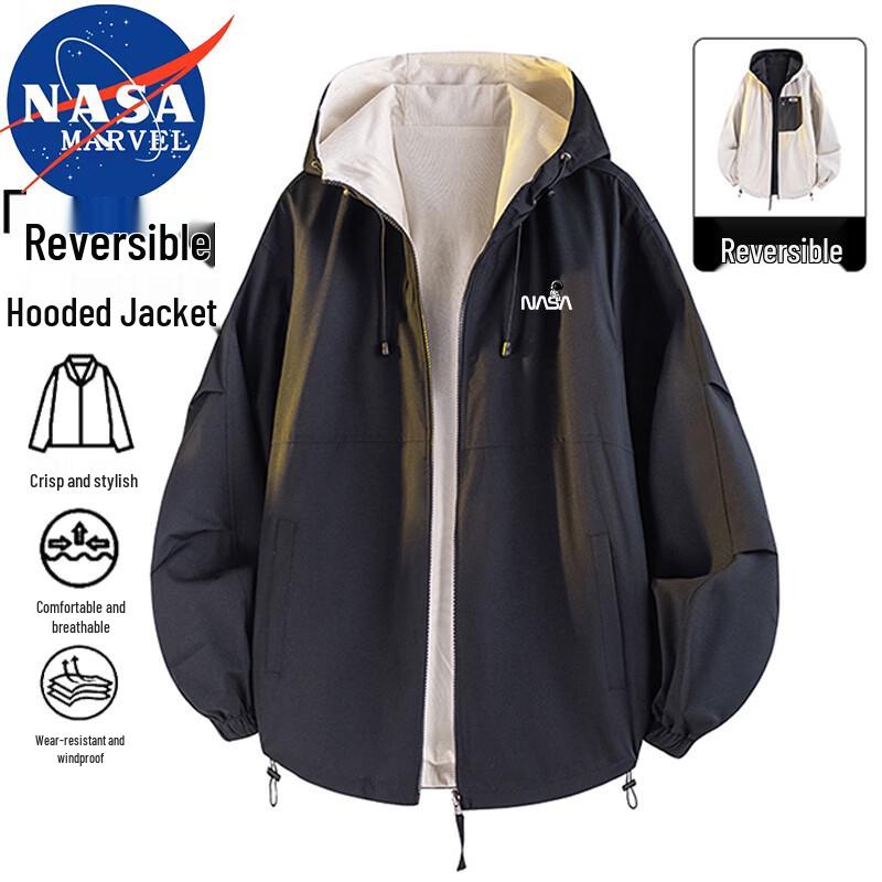 NASA MARVEL Men's Reversible Hooded Jacket