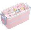 Pudełko na lunch Rilakkuma z zamknięciem i pałeczkami KA13001 2-poziomowe 2-punktowe