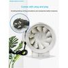 3/4/5/6/8 Inch Exhaust Fans Home Inline Pipe Duct Extractor Ventilation Kitchen Toilet Air Clean Ventilator Diagonal Flow Fan