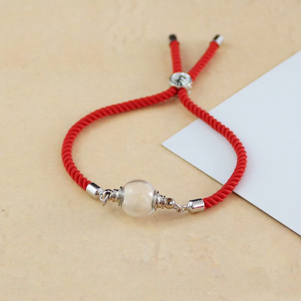 Vícebarevný náramek z provázku s lahvičkou, přívěsek ve tvaru zakřivené kostky, talisman pro štěstí, dárek, skleněná lahvička