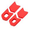 4 piezas Protector de Biela para Bicicleta de Montaña Carretera Cubierta Protectora para Biela Tapa de Biela Protector de Silicona para Biela Rojo