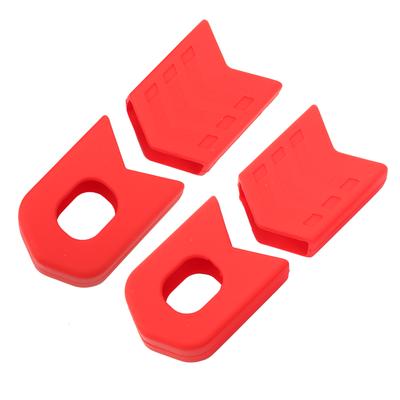 4 pezzi Protezione Braccio Pedivella Bici MTB Bici da Strada Copri Pedivella Cappuccio Protettivo Stivali in Silicone per Pedivella Rosso
