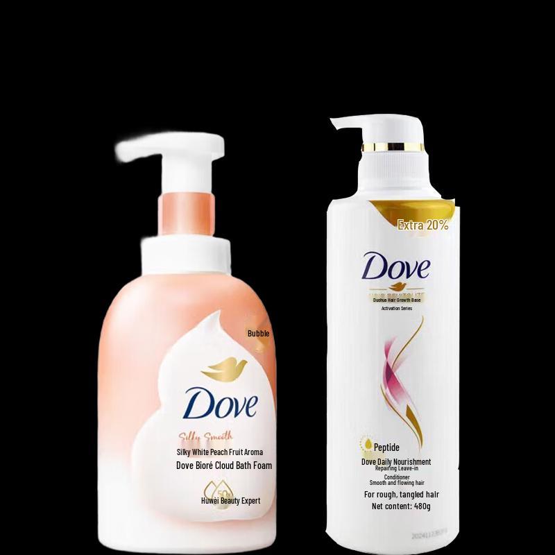 Dove White Peach Shower Mousse & Conditioner Combo