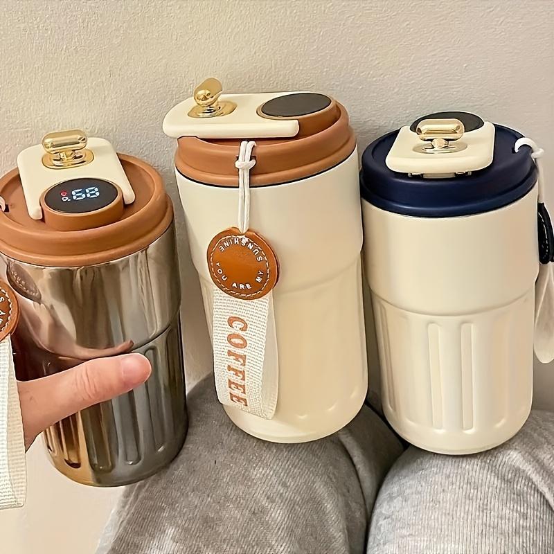 1pc Vintage Coffee Cup | Portable Insulated Travel Mug for Men and Women, 316 Stainless Steel Leakproof Lid, Keeps Drinks Hot or Cold for Hours