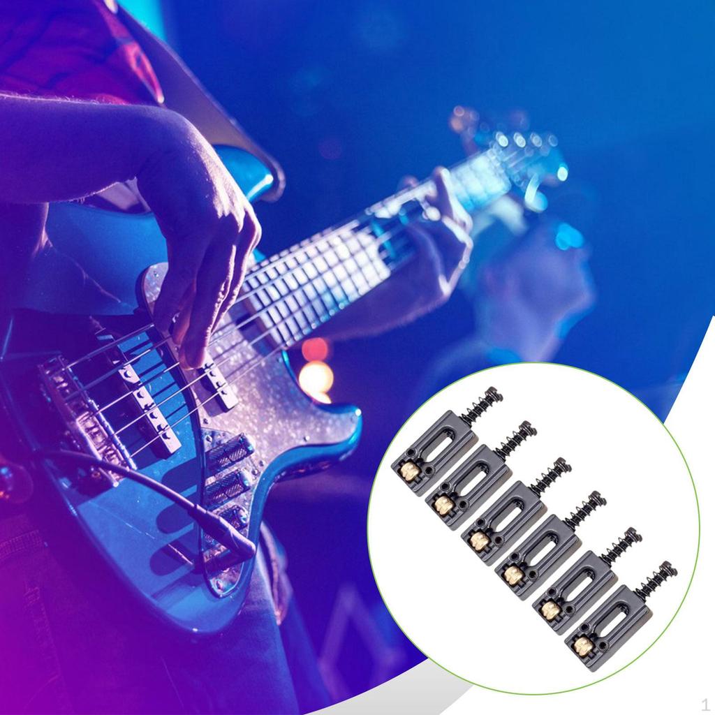 6 Pieces Electric Guitar Bridge Saddle Accessories High Performance Replace Sturdy Professional