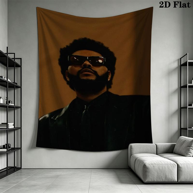 The Weeknd Wall Tapestry Aesthetic Wall Hanging Printed Fabric Blanket Decorative Tapestries for Bedroom Living Room Home Decor