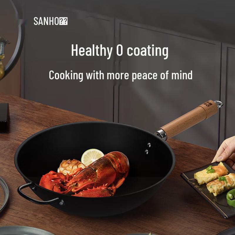 Sanhe 36cm Stainless Steel Wok