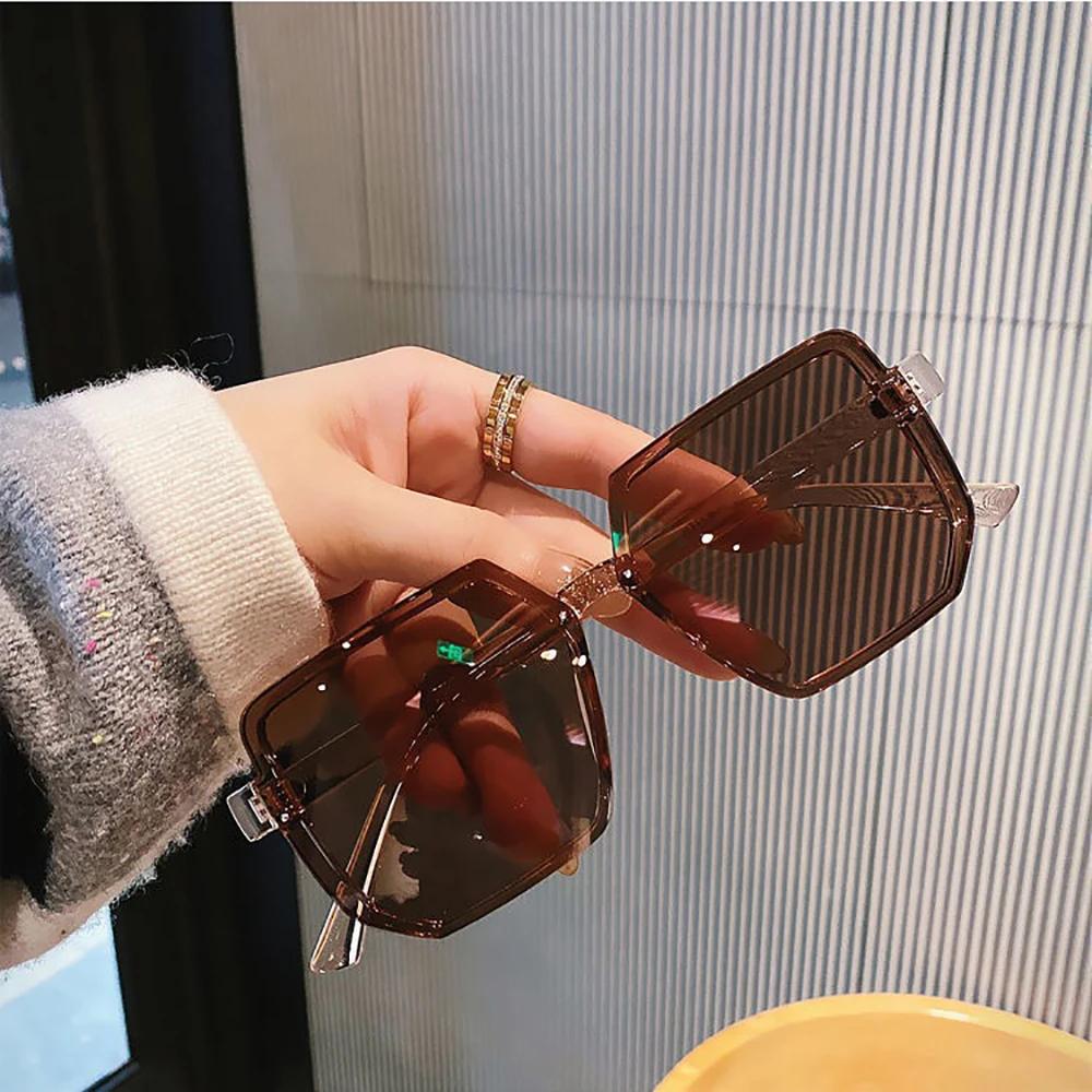Big Frame Vintage Sunglasses Women Men Brand Square Sun Glasses Retro Eye Glasses Goggle for Male Female Polygon Sunglasses