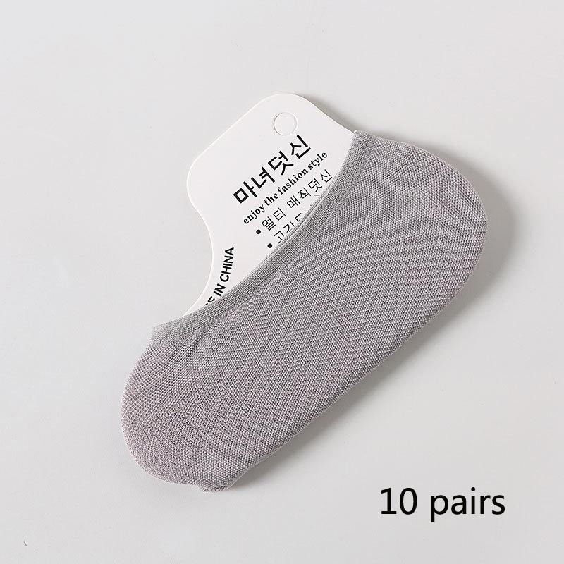 10 Pairs of Summer Ultra-thin Candy Color Invisible Small Size Ladies Disposable Socks Magic Socks Women Socks Women's Accessories