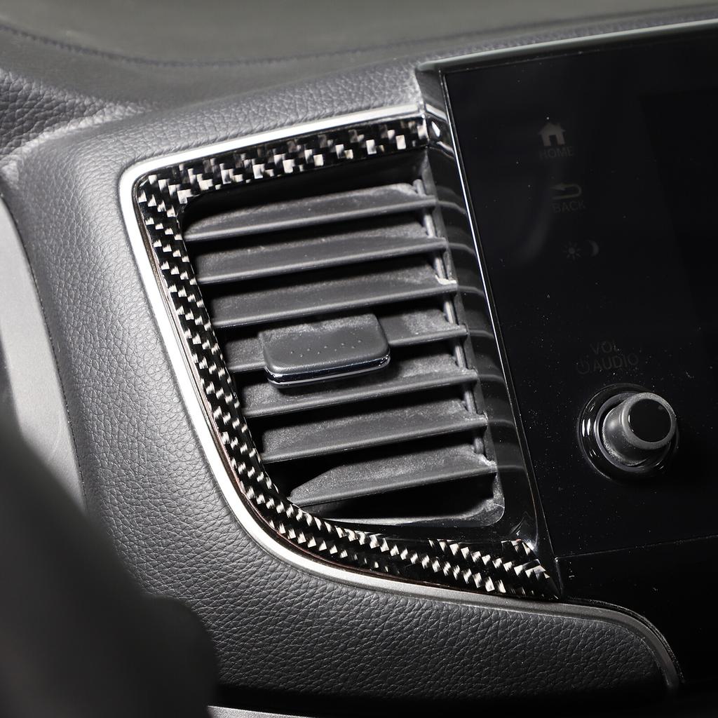 Carbon Fiber Center Console Air Vent Frame Sticker For Honda Pilot 2016-
