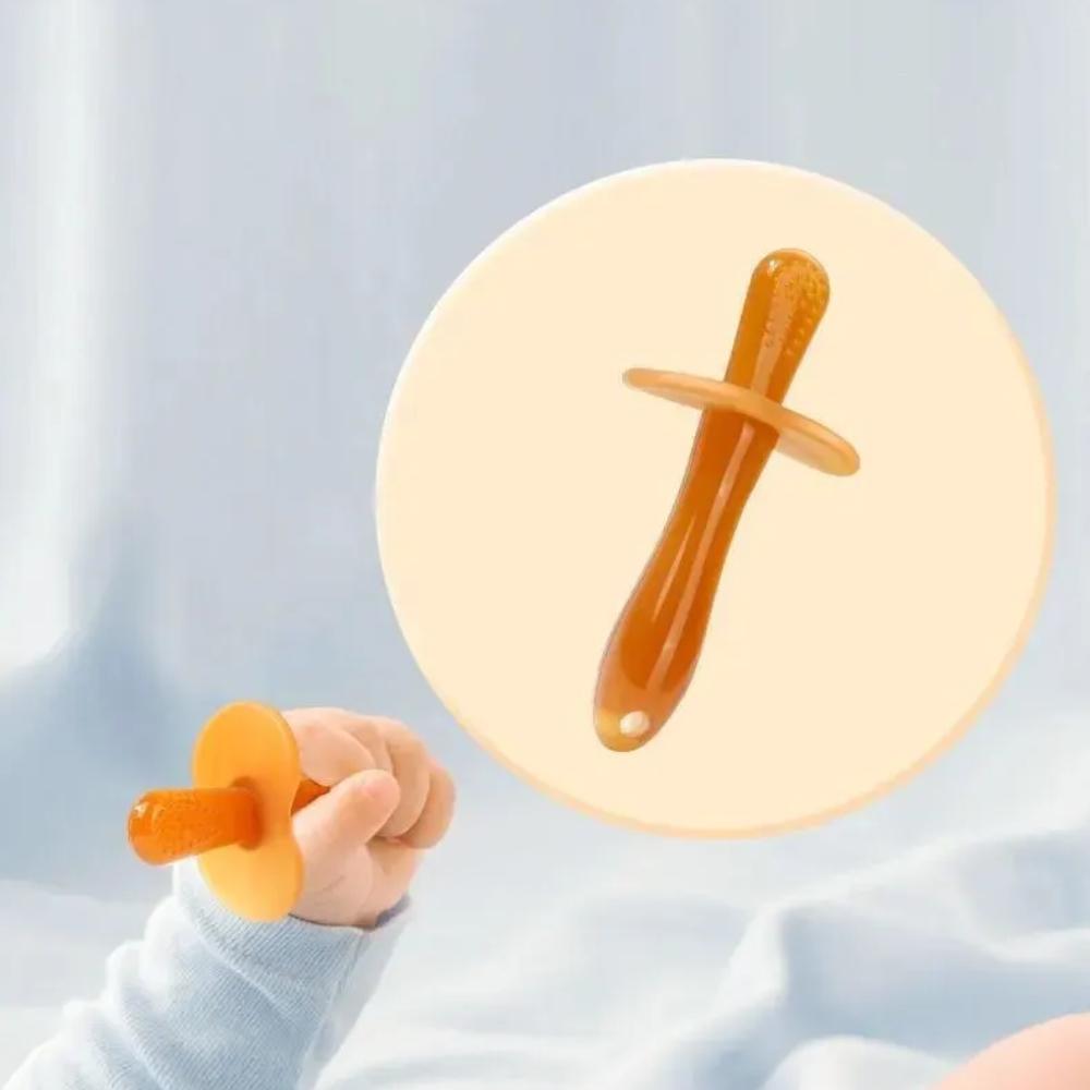 Baby Silicone Training Toothbrush BPA Free Banana Shape Safe Toddle Teether Chew Toys Teething Baby Oral Health Care