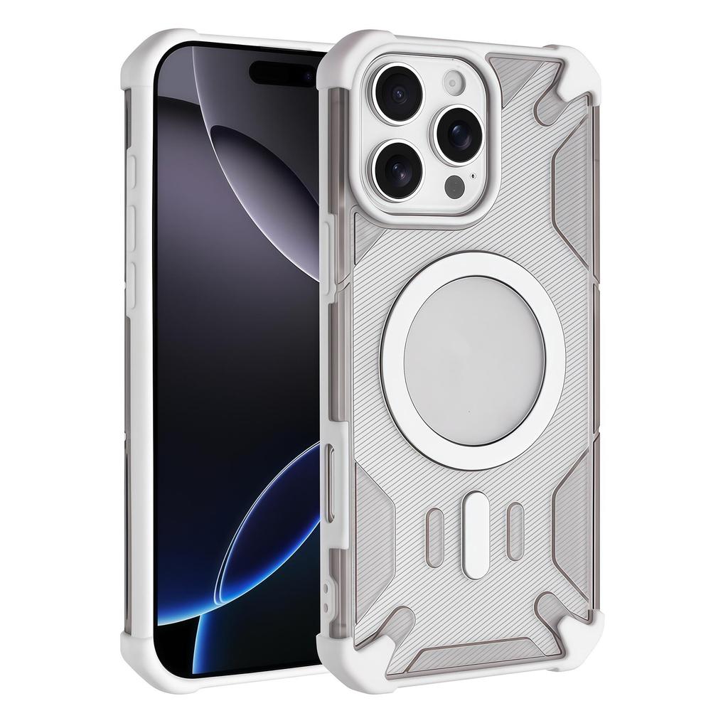 Magnetic Anti-Drop Rotating Stand Case for Apple 17 Pro Max/16 Pro, Protective Airbag Design for iPhone 15/14