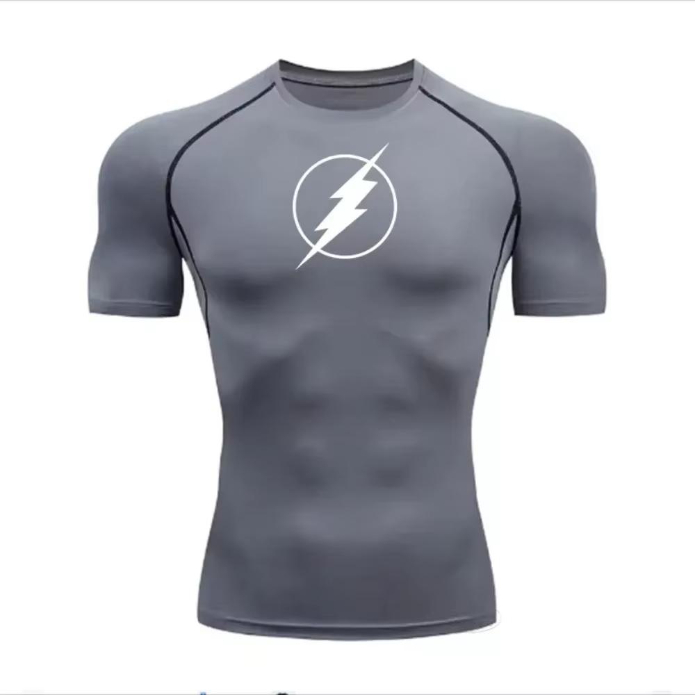 Jogging Quick-drying Breathable Top Summer Men's Running Compression T-shirt Short-sleeved T-shirt Gym Fitness Shirt ZY0025